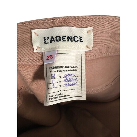 L'Agence Jeans Women's Size 25 Light Mocha Coated Margot High Rise Skinny - Picture 7 of 7
